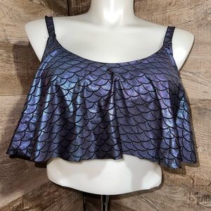 TORRID Purple Iridescent Mermaid Bikini Top - Size 2